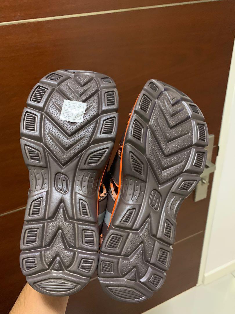 skechers sandals kids brown