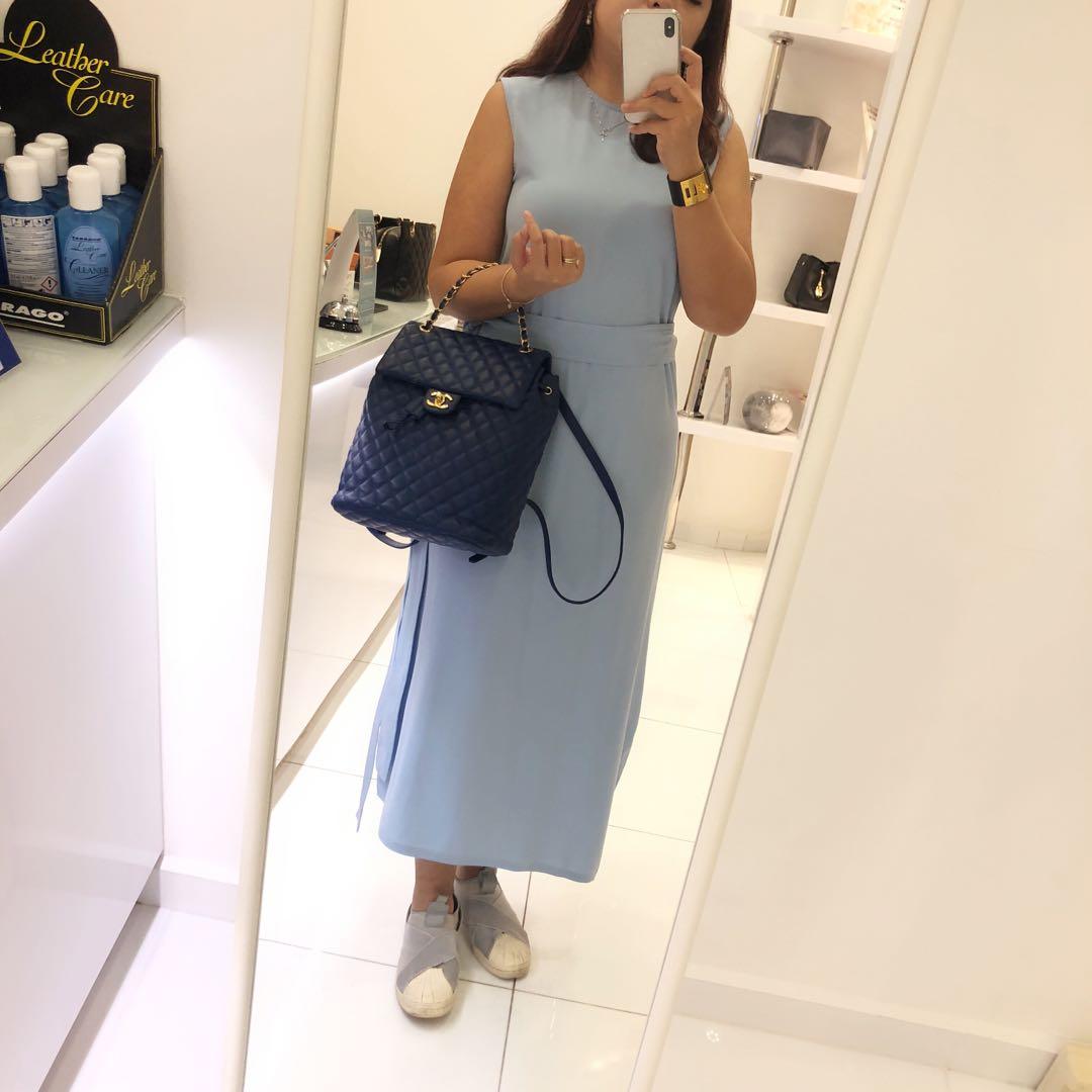 sold superb deal chanel urban spirit backpack in electric blue calfskin ghw