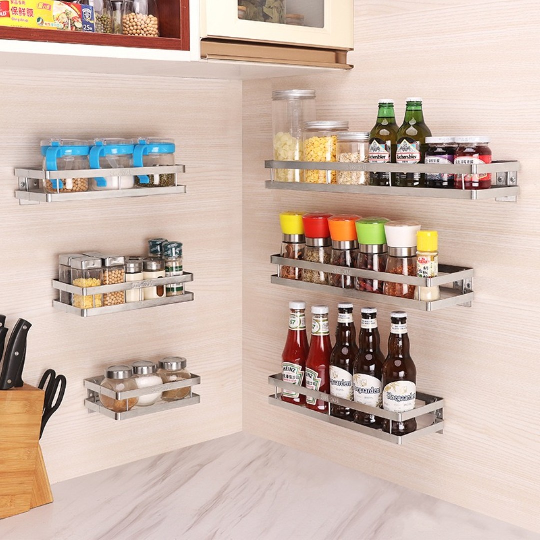 Sus 304 Diy Stainless Steel Kitchen Rack Kitchen Shelf Seasoning