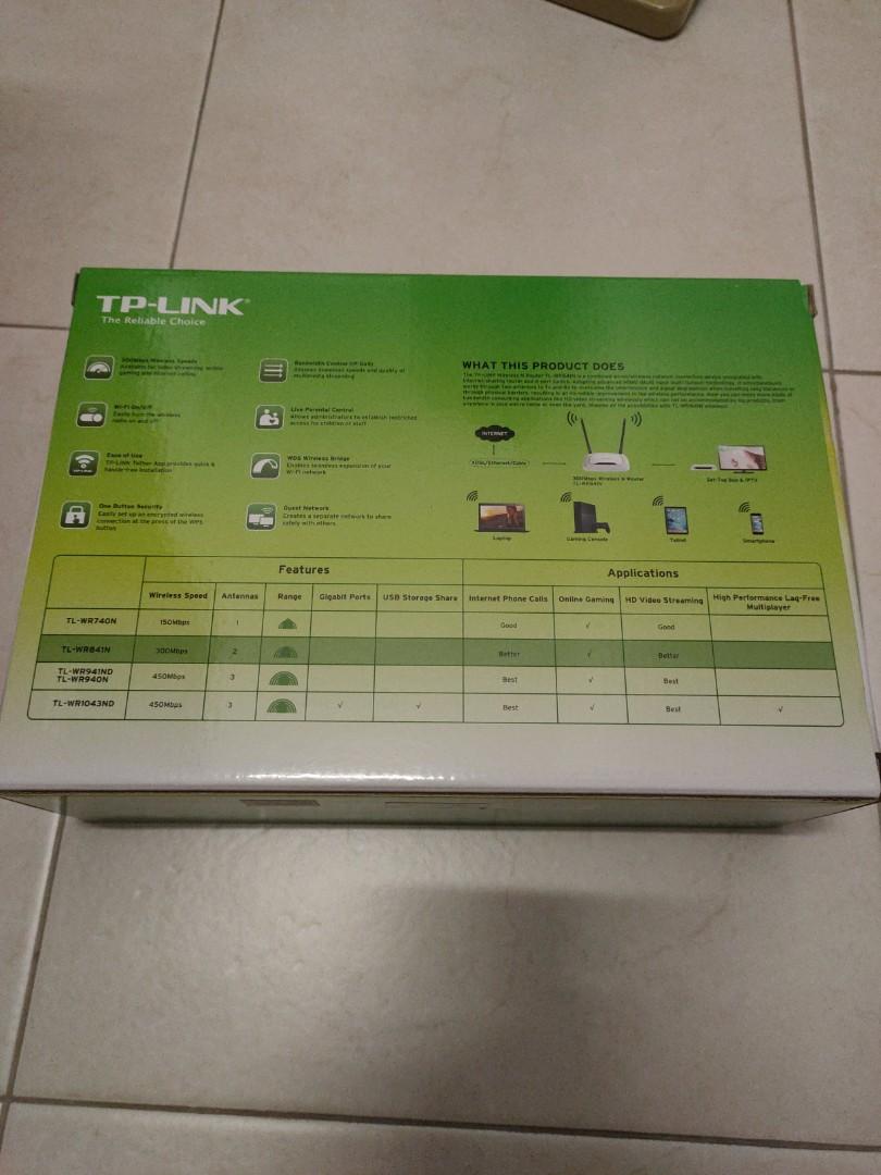 Tp Link Router Model TP-Link Wireless Router (Model No.: TL-WR841N), Computers & Tech, Parts ...