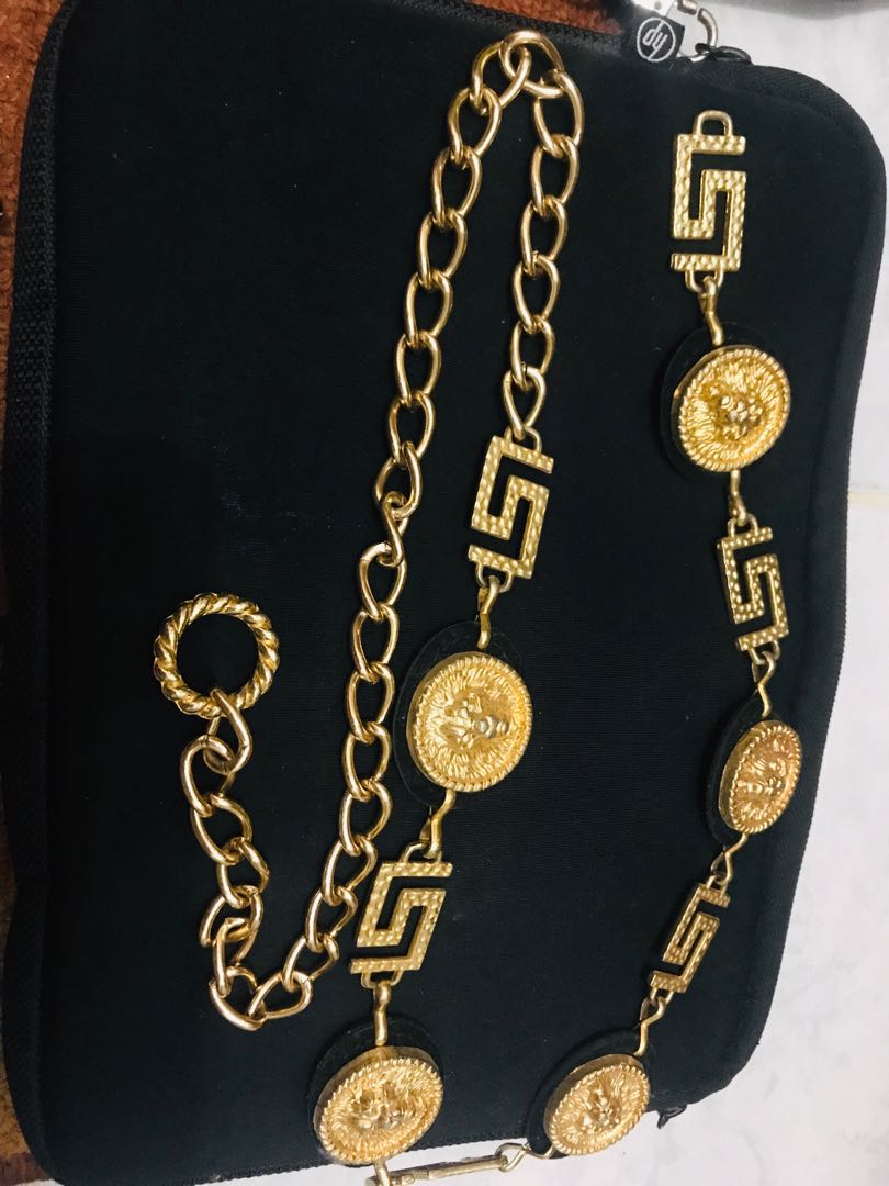 versace chain belt gold