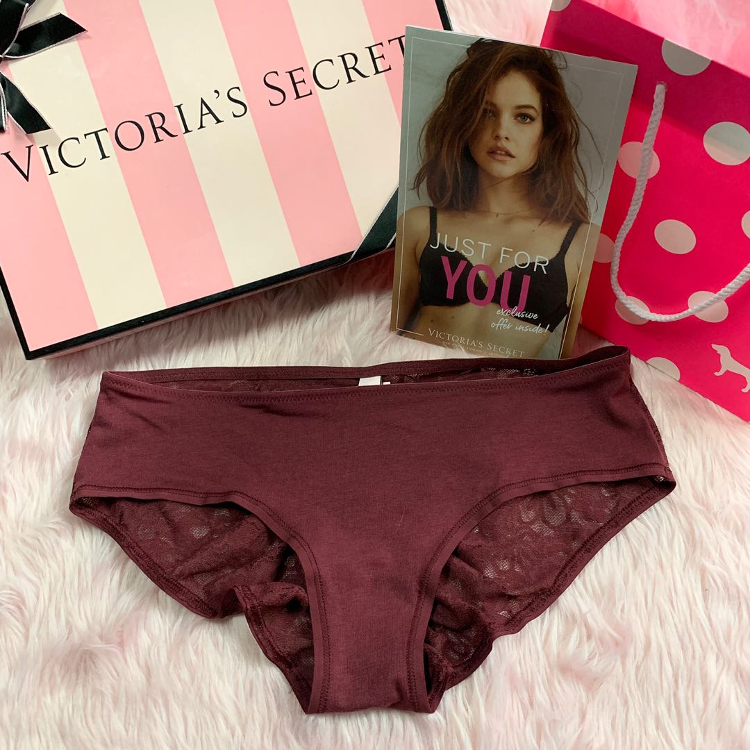 Victoria’s Secret STRETCH COTTON Lace Ruchedback Hiphugger Panty