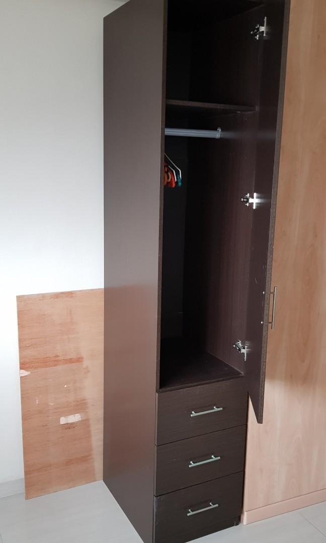 Wardrobe One Door Furniture Shelves Drawers On Carousell