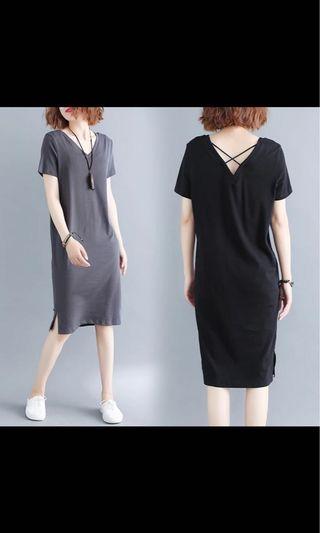 👗plus size black/grey dress (up to uk24)