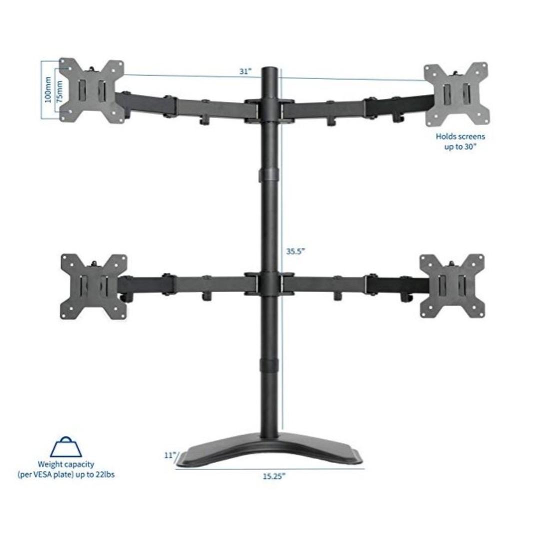 4 Screen Monitor Stand, Computers & Tech, Parts & Accessories, Monitor Screens on Carousell