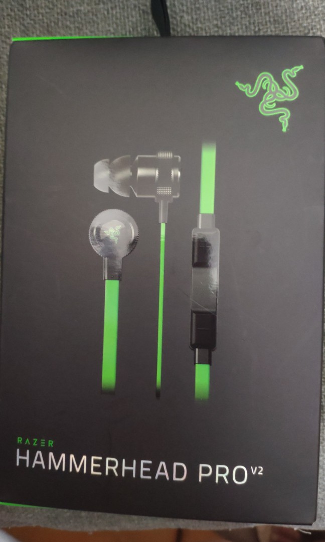 耳機razer Hammerhead Pro V2 雷蛇戰錘狂鯊專業版入耳式耳機 錄音器材 其他音響配件及設備 Carousell