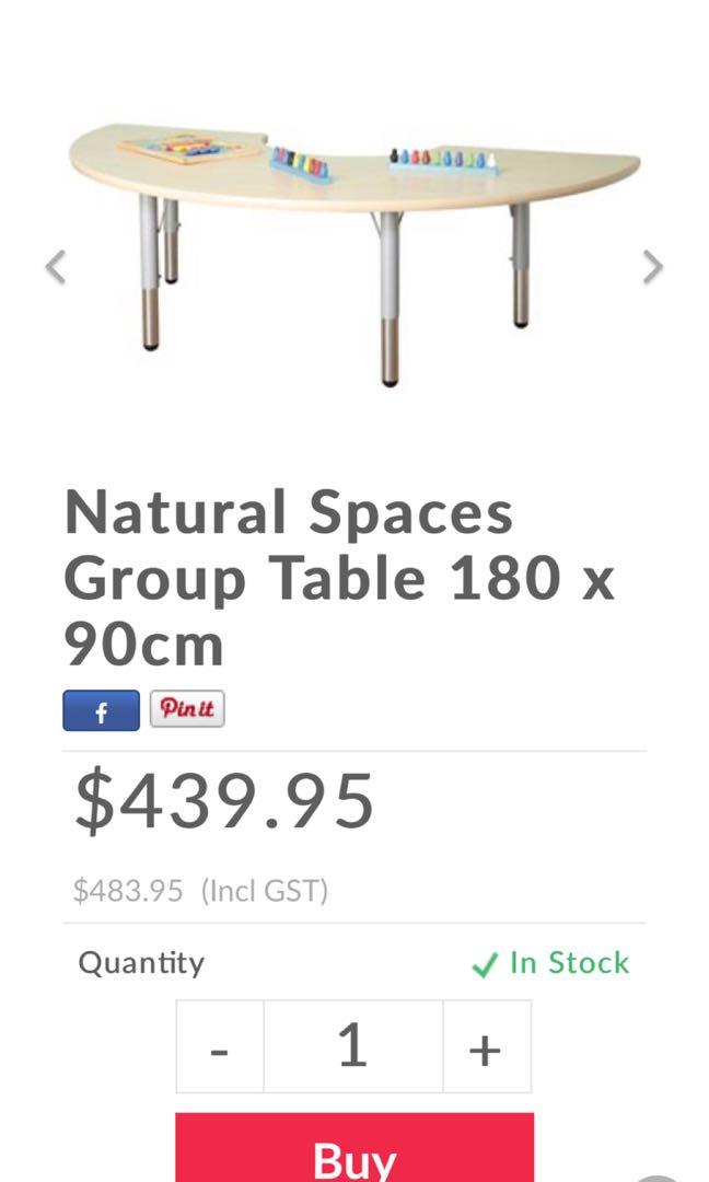 Adjustable Height Toddler Large Study Table, Furniture, Tables & Chairs