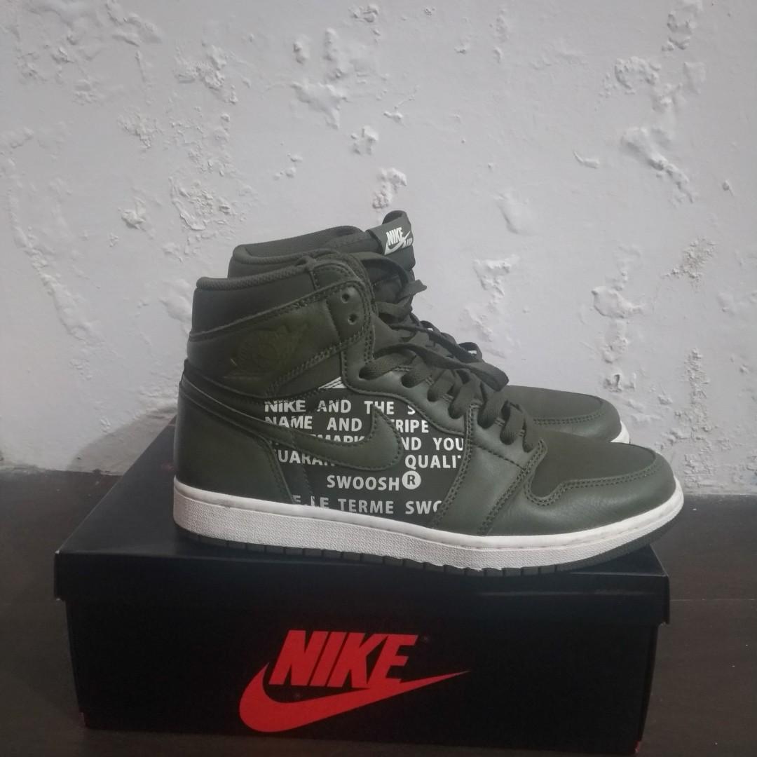 jordan retro 1 olive green
