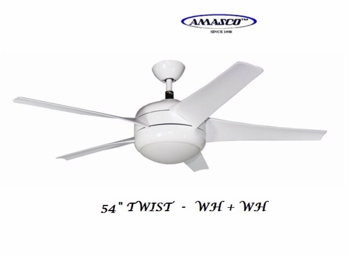 AMASCO Fan with Light and Remote Control 54 inches, Furniture & Home