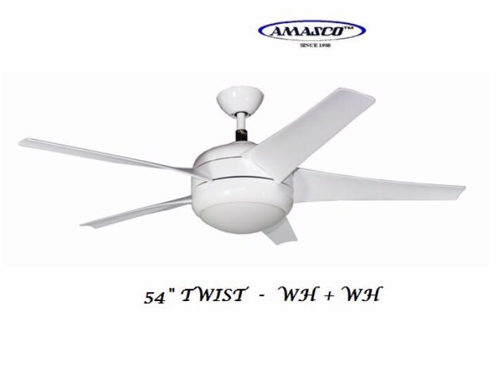 AMASCO Fan with Light and Remote Control 54 inches, Furniture & Home