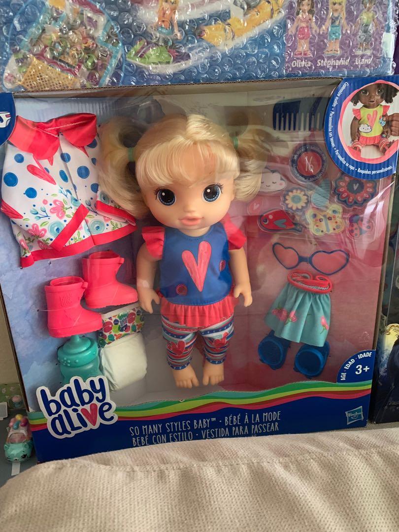 baby alive so many styles baby