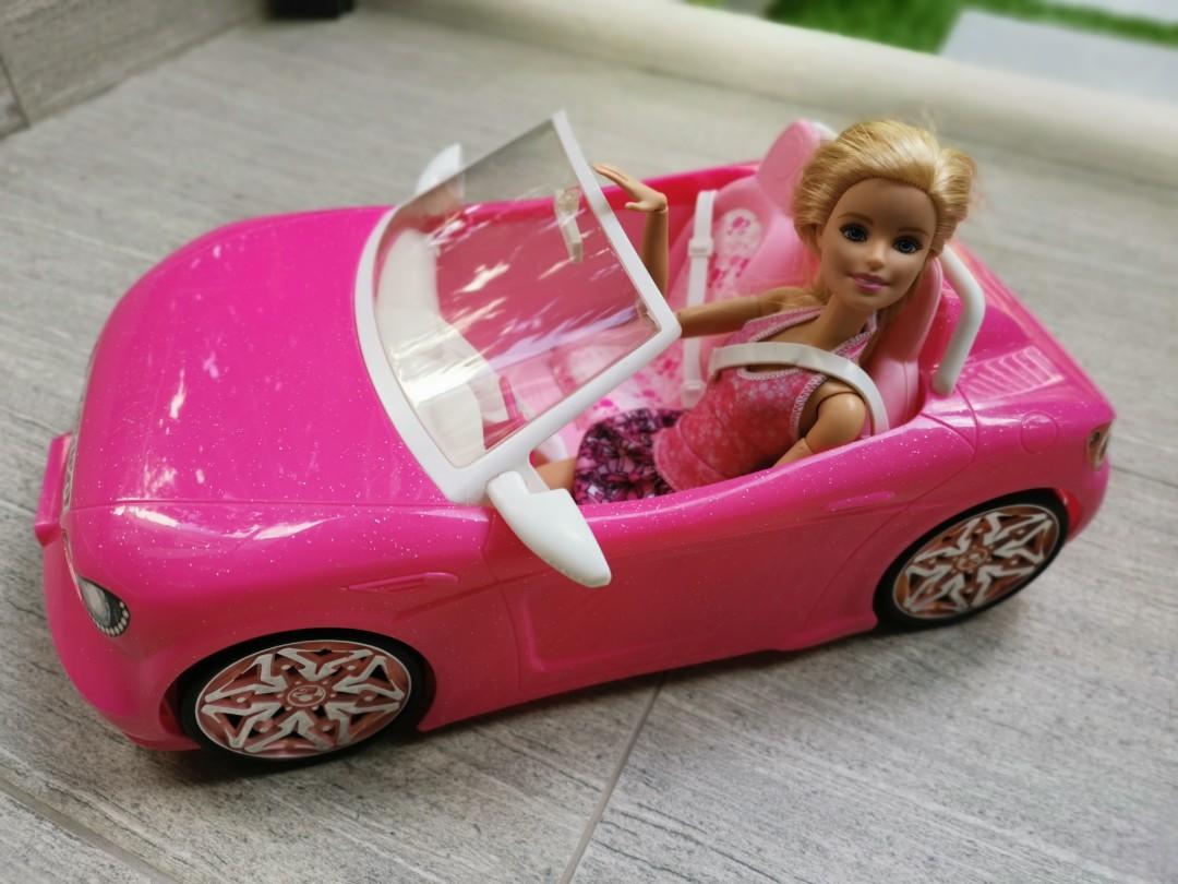 barbie red convertible car