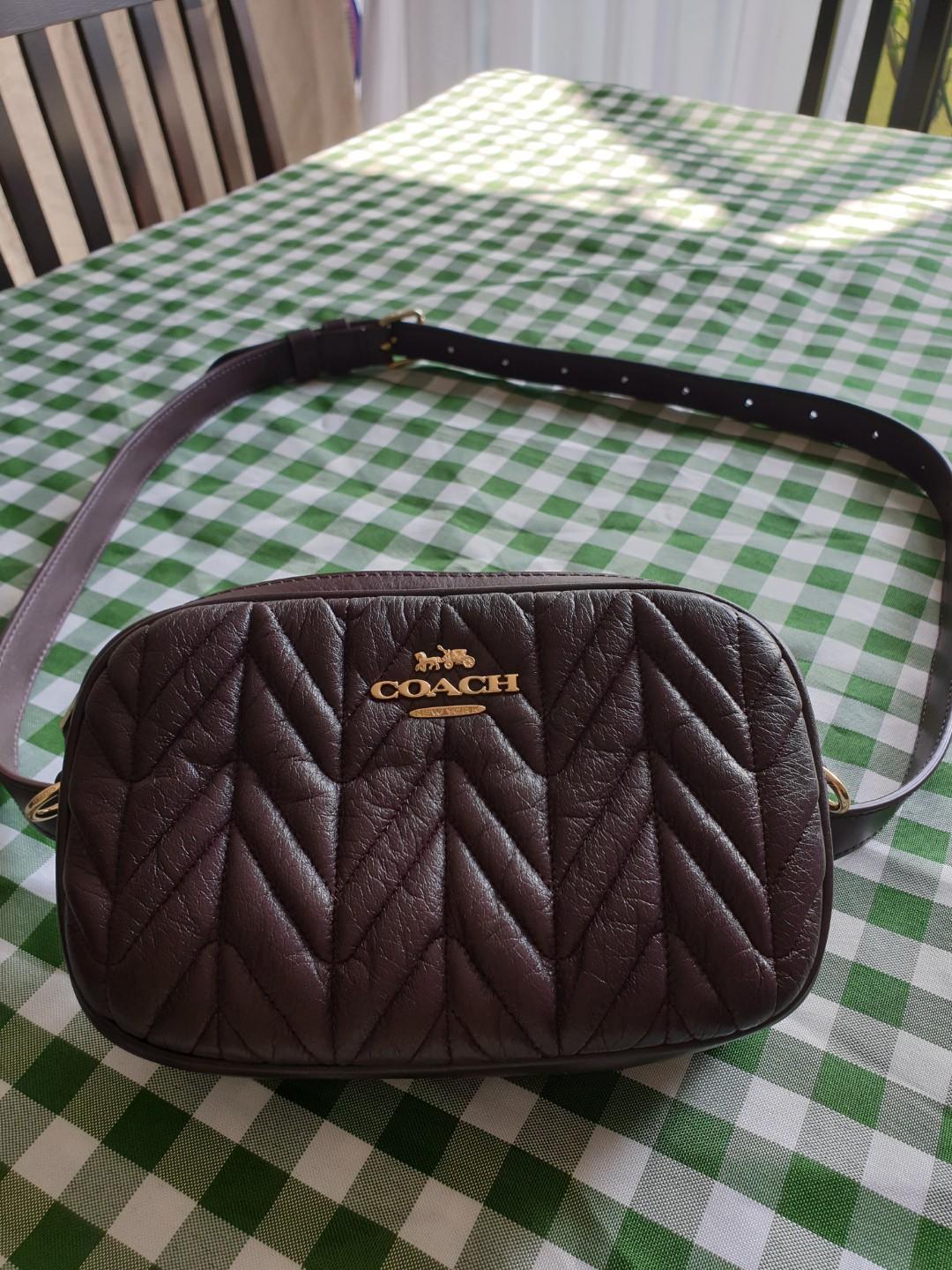 Coach convertible belt bag with quilting top