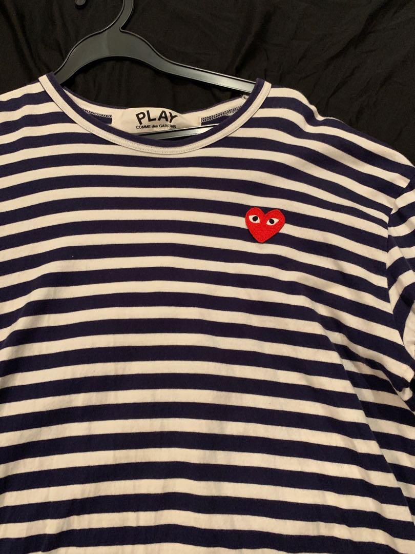 navy blue comme des garcons