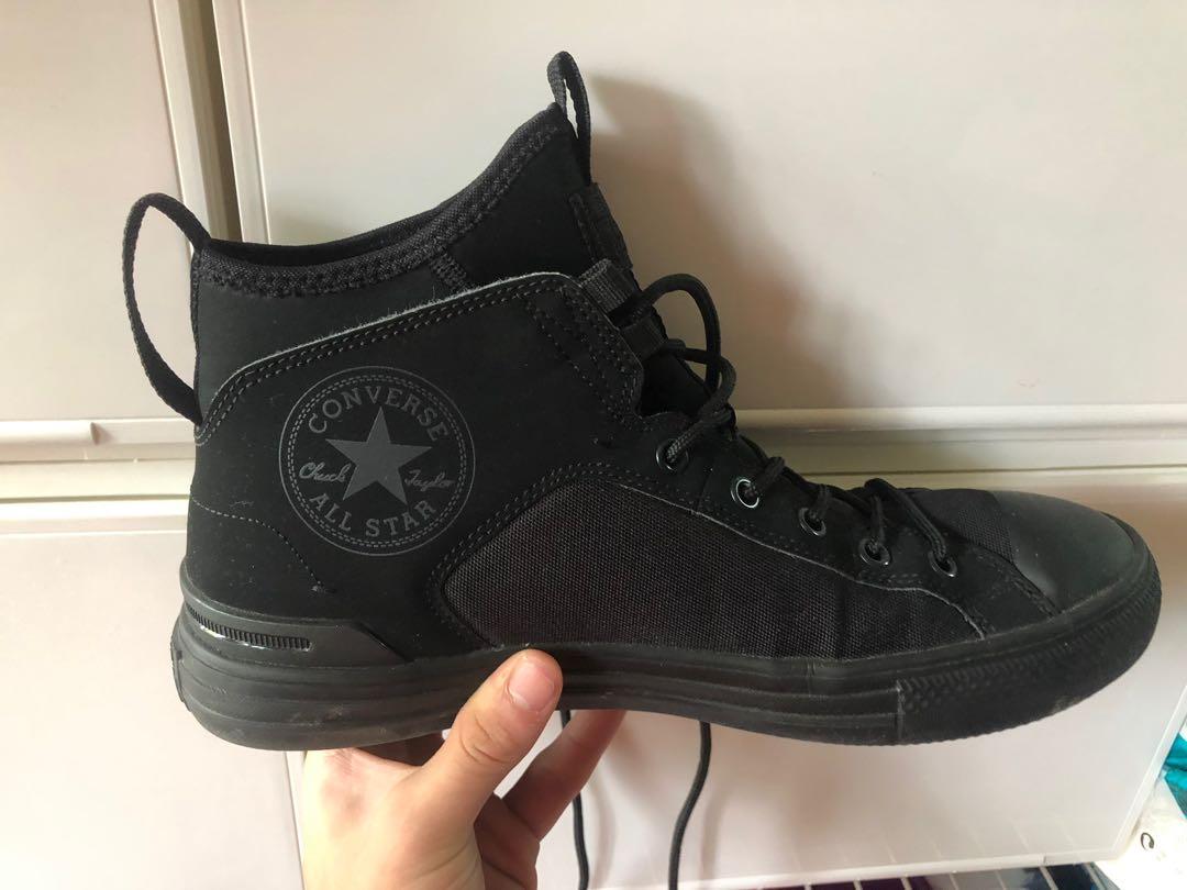 converse black work boots