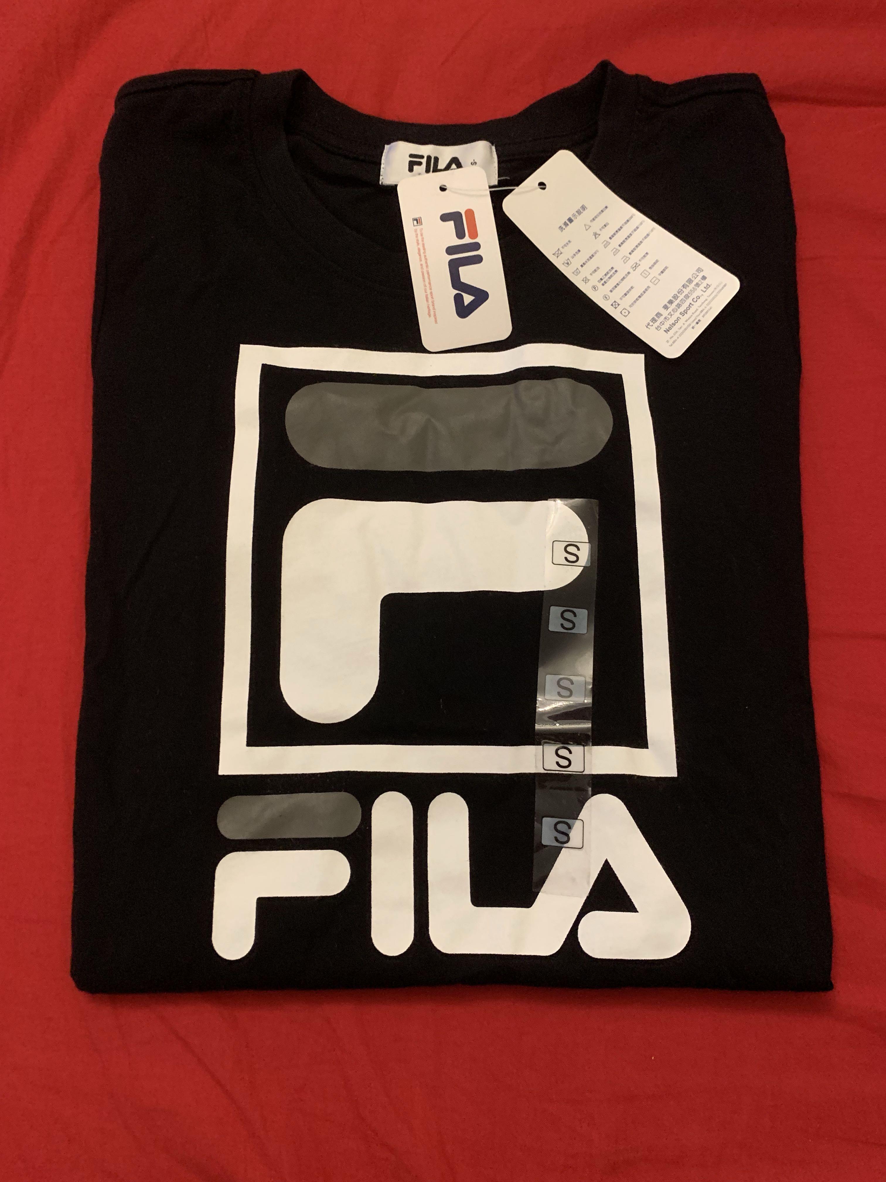fila black and white shirt