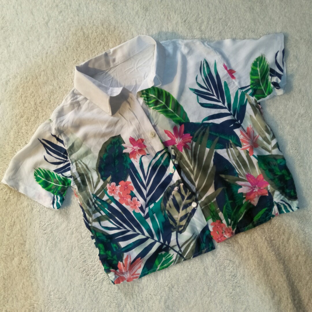 Floral Polo Crop top
