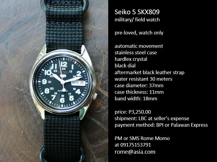 Seiko skx809 hot sale