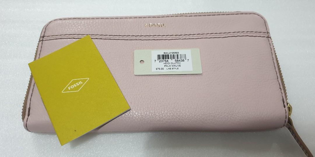 Fossil Woman Wallet Heidi Clucth Pale Mauve Authentic Barang Mewah Tas Dompet di Carousell