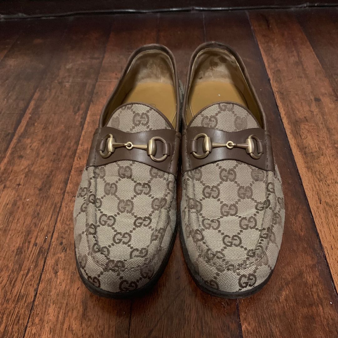 Gucci monogram loafers mens top