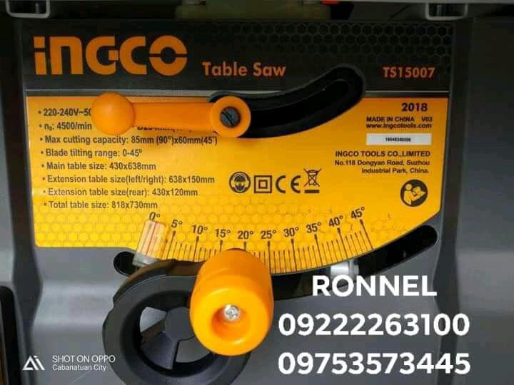 INGCO Industrial Table Saw Set TS15007, Looking For on Carousell