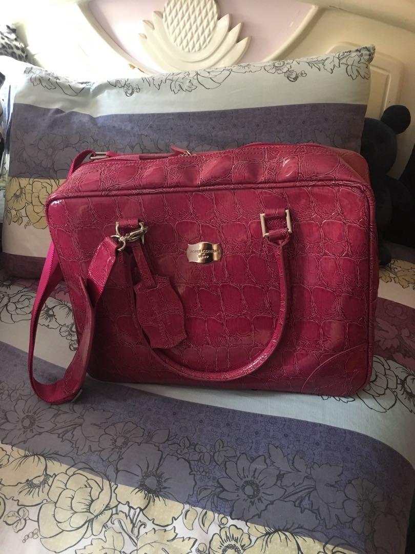 Jasper Conran Tripp Pink Luggage and Laptop Travel Bag