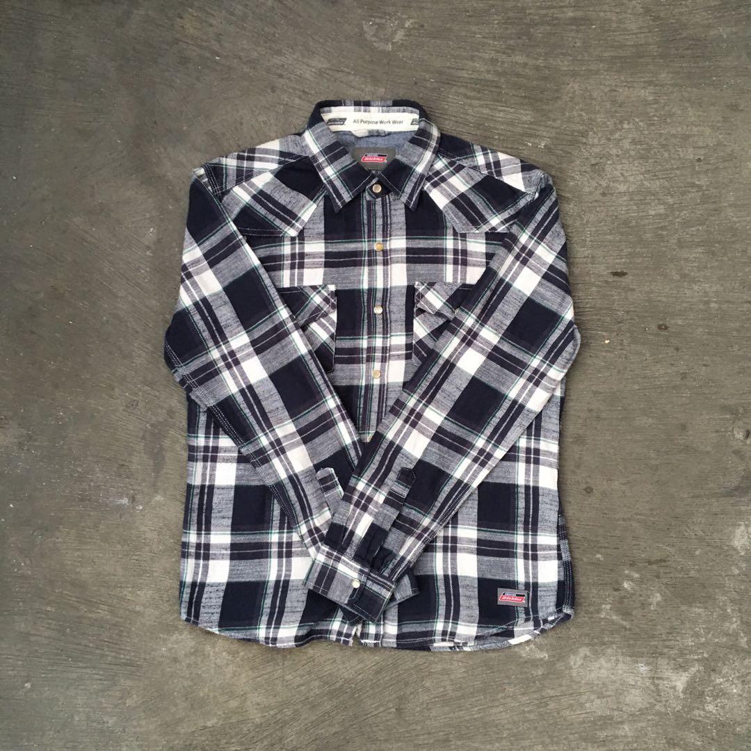 Kemeja Flanel Dickies Fesyen Pria Pakaian Atasan Di Carousell