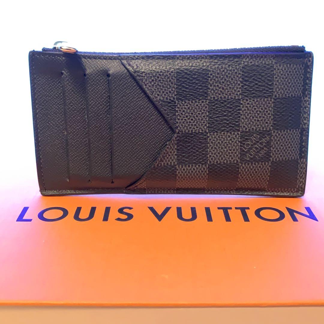 Louis Vuitton LV Coin Card Holder Wallet (Damier Graphite) N64038