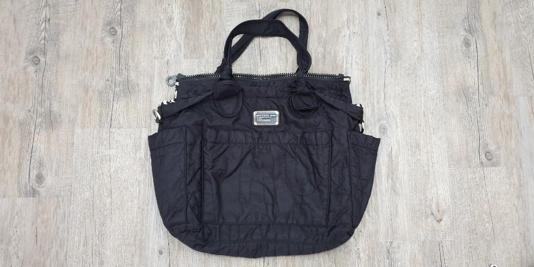 Marc jacobs black diaper bag cheap