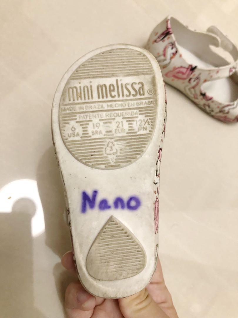 Mini melissa unicorn shoes size 11 on sale
