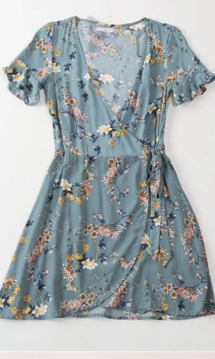 pull and bear wrap dress