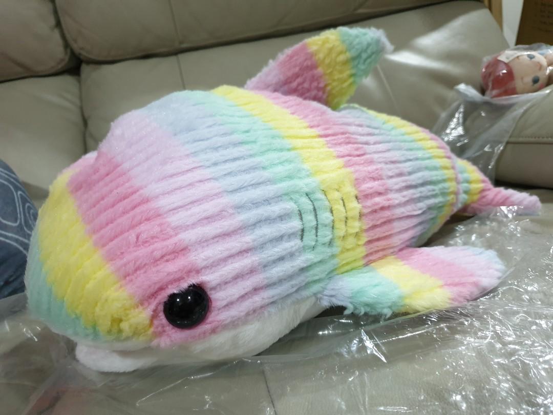 rainbow shark plush