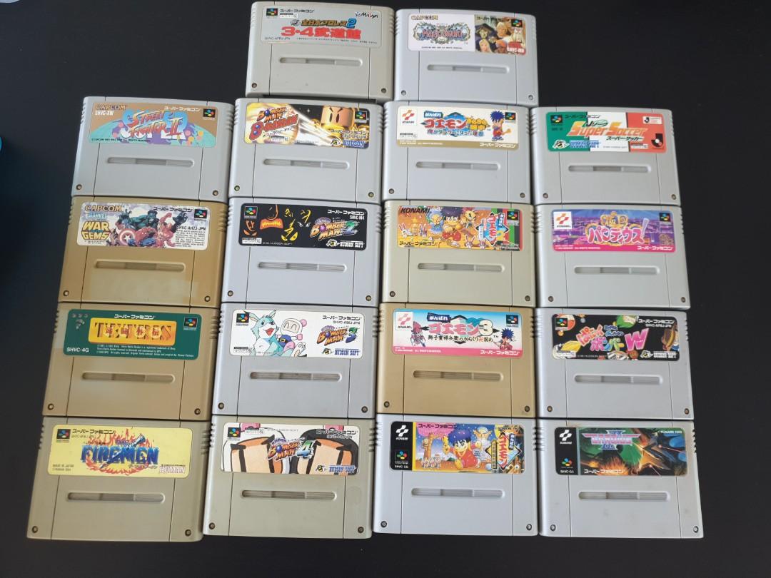 Super Famicom , SFC, SNES games bundle, Video Gaming, Video Games, Nintendo  on Carousell