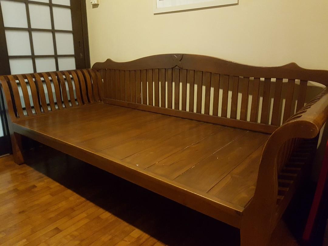 Teakwood Daybed Furniture Beds Mattresses On Carousell