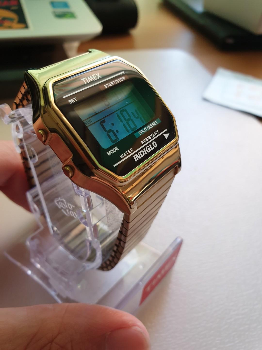 timex gold plated watches