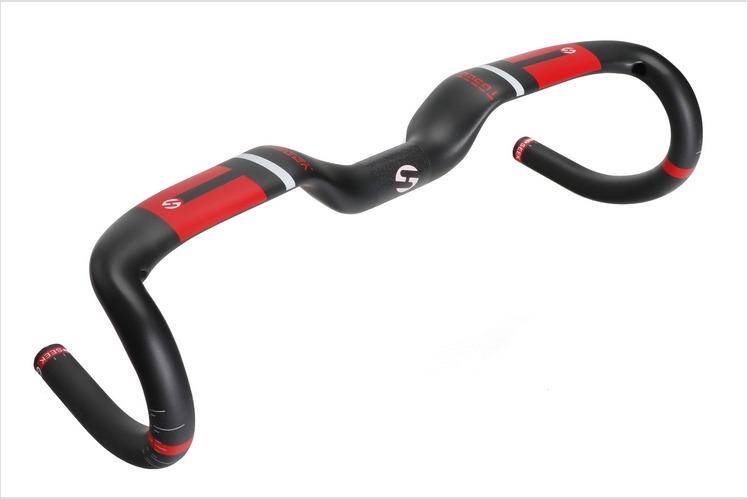 Toseek Aero Full Carbon Handlebar Road Drop Bar T800 Rise 30mm