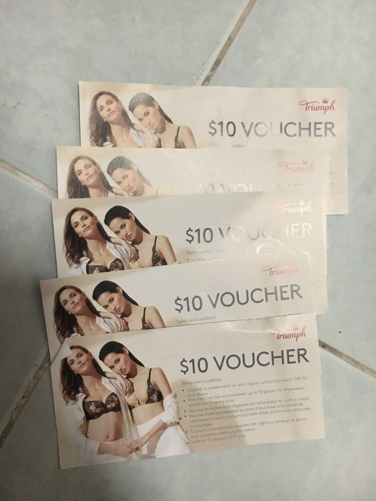 Triumph Bras Vouchers, Women's Fashion, New Undergarments & Loungewear