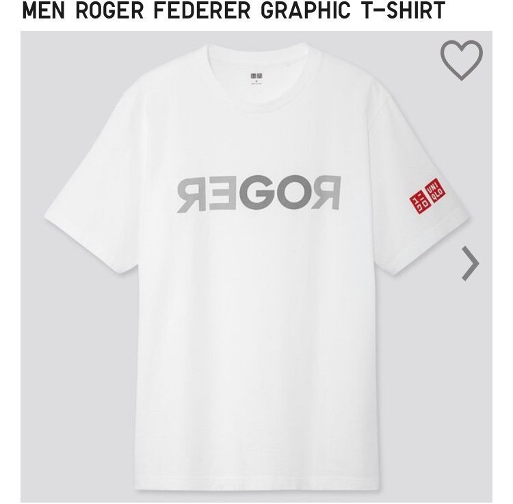  Uniqlo  Go Roger Federer T  shirt  US L size tennis  RF 