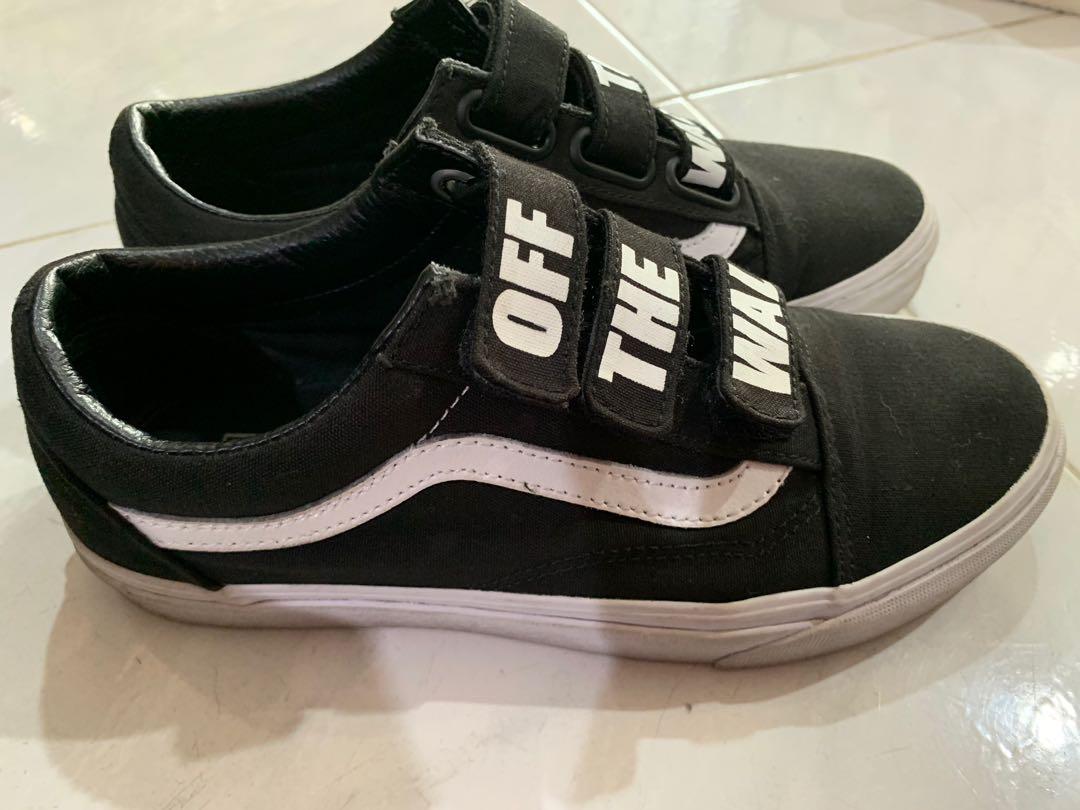 Vans old skool v strap store classic sneaker skate canvas white