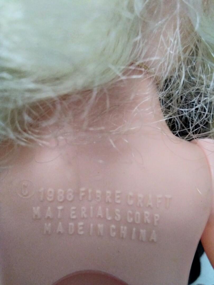 Vintage Doll 1988 Fibre Craft Materials Corp., Hobbies & Toys, Toys