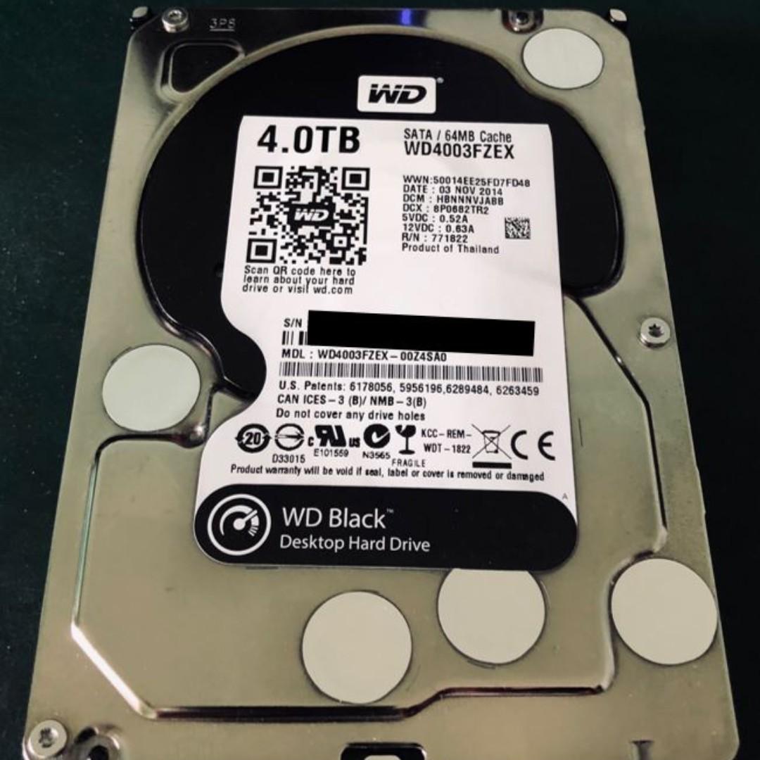 Wd Black 4tb Hdd Electronics Computer Parts Accessories On Carousell