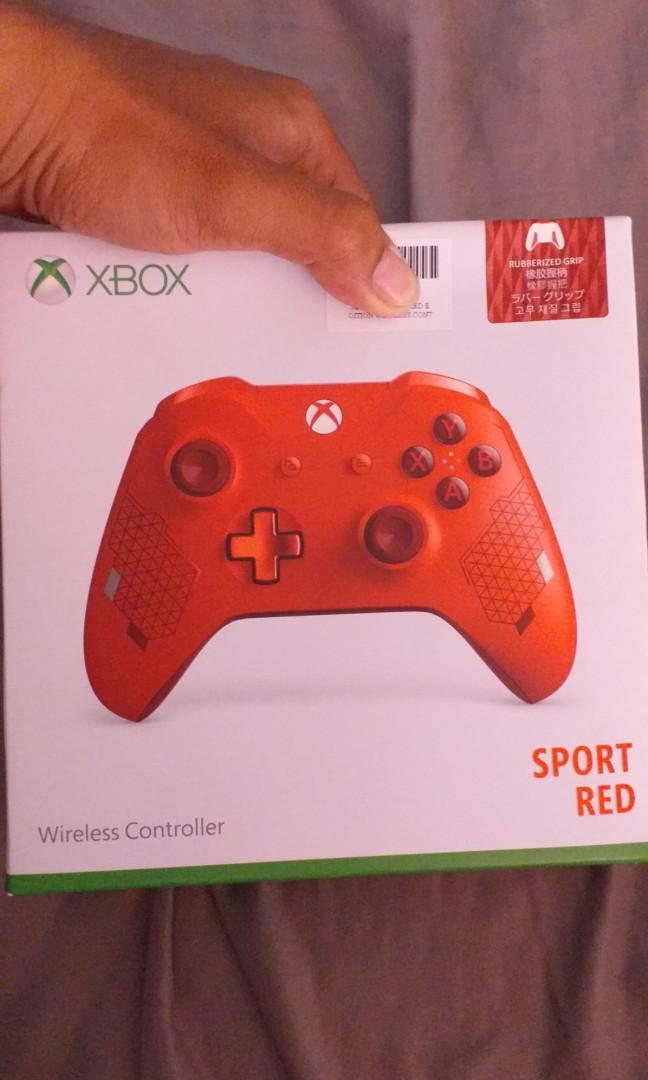 red xbox sport controller