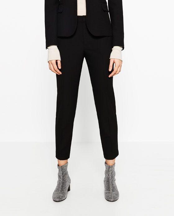 zara black slacks