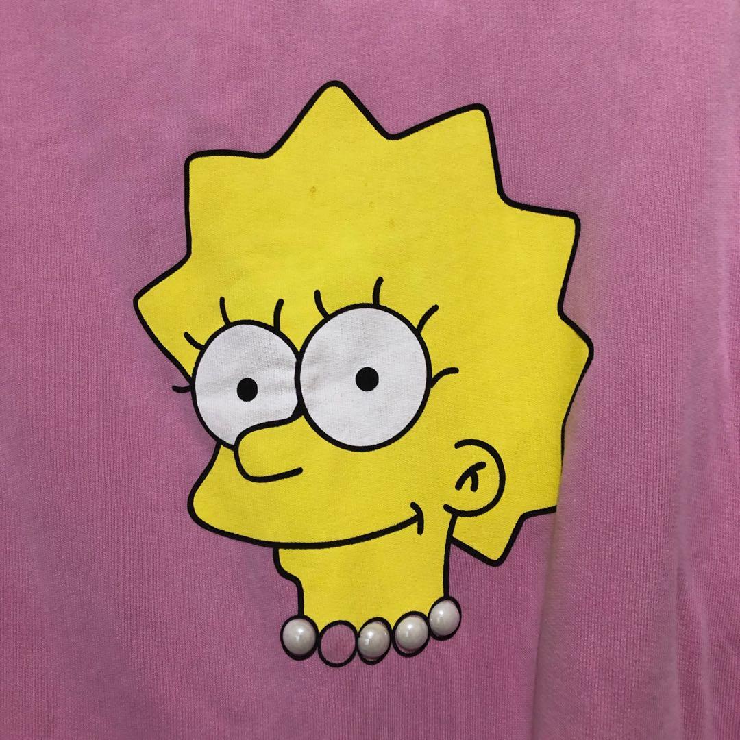 Zara Girls Lisa Simpson Pink Sweater size 10 or Small for adults