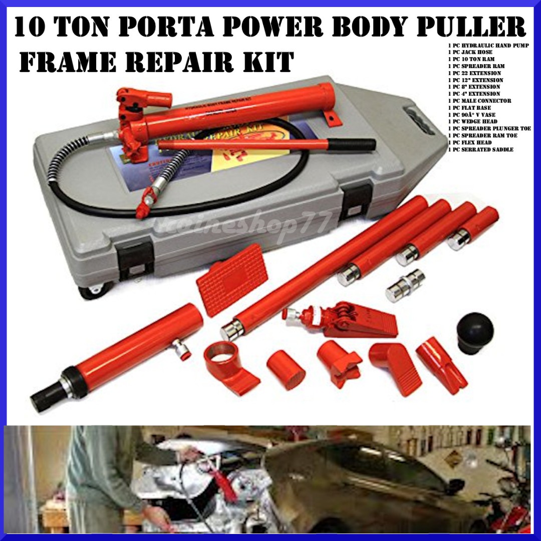 10 Ton Porta Power Body Puller Frame Repair Kit Hydraulic Collision