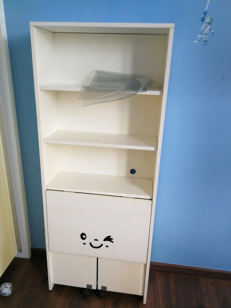 2 in 1 foldable bookshelf and study table, Furniture & Home Living