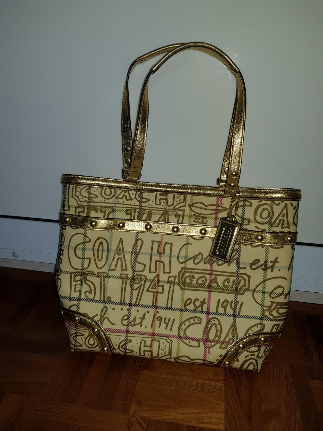 Coach outlet graffiti tote