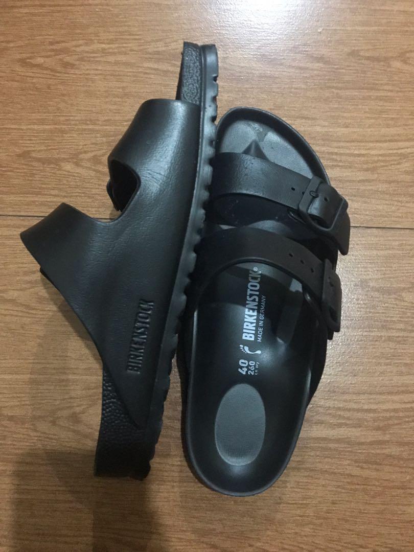 Rubber black birkenstocks top