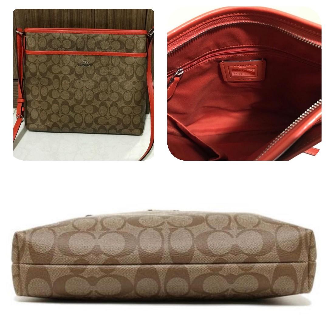 coach orange sling bag