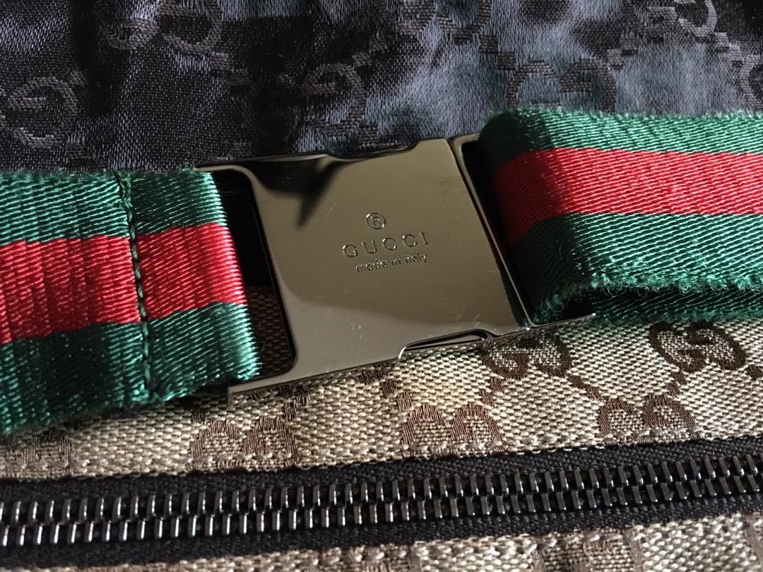 gucci waist bolsa gg supreme web strap beige